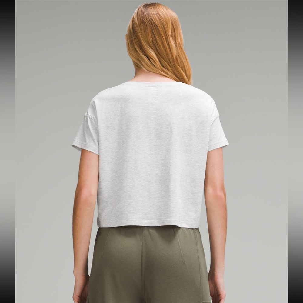 Lululemon Cates T-Shirt in Heathered Core Ultra Light Grey - Picture 3 of 11